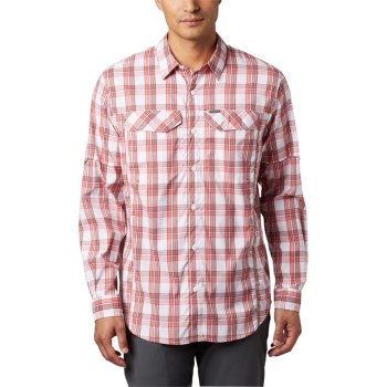 Columbia Silver Ridge Lite Plaid Long Sleeve, Camisa Azules Rojos Para Hombre | 782163-IYW